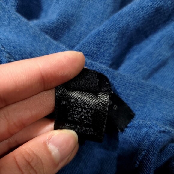 MARC JACOBS Cashmere Silk Knit Cross Back Mini Dress Cottagecore Blue Womens XS - Picture 8 of 9